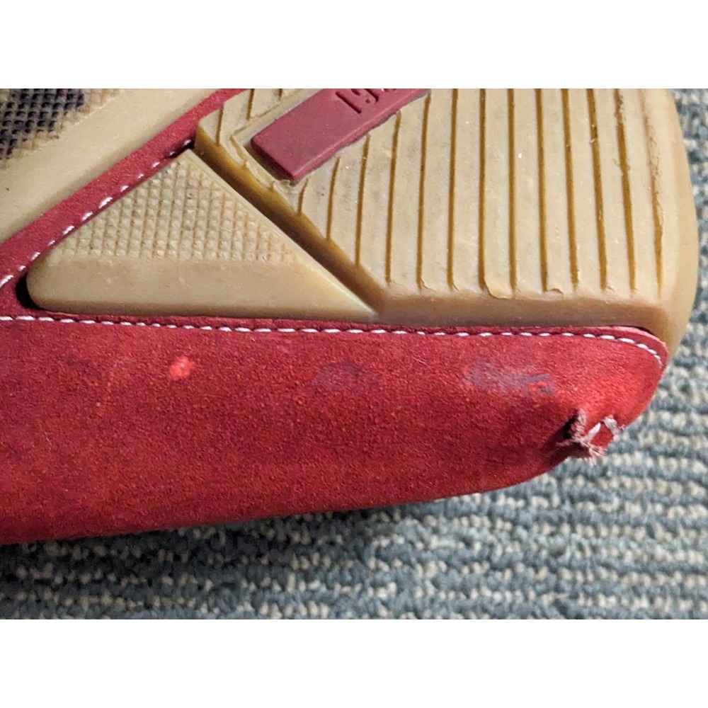 1901 Red Leather Comfort Casual Loafers Men's 10M Driving Shoe Footwear - Picture 10 of 11